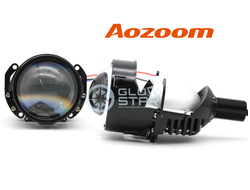 Светодиодные билед модули Aozoom A5+ Bi-Led 2020, 2.5 дюйма, 35w, 9-16v, крепление гайкой или на шпильки, драйвер встроенный (комплект, 2шт)