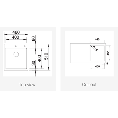 Мойка Blanco CLARON 400-IF/A с отв. арм. InFino, Durinox