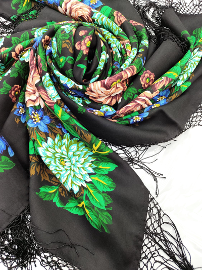 Павловопосадский платок Лунный свет 318-21