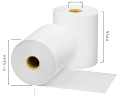 Чековая лента термо бумага 57 мм намотка 27 метров в наличии для кассового аппарата