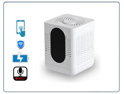 DE/AR7 Wi-Fi аудио диктофон в корпусе очистителя воздуха, встроенный регистратор, доступ с мобильного (CamSC Pro), Непрерывная запись - режим - 63 часа. Режим А - 131 дней, Режим В до 210 дней.