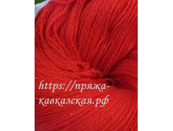 Кавказская пряжа в две нити кручения  алый