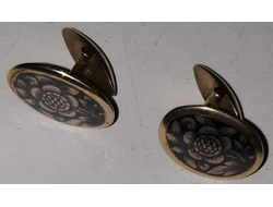 404-7/ Запонки, серебро