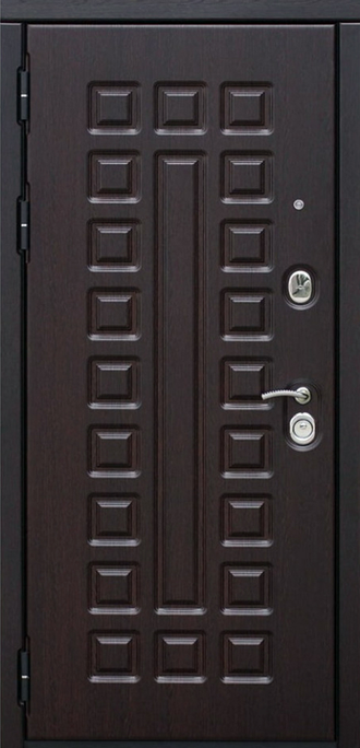 Металлическая входная дверь "Сенатор Зеркало 12 см Венге"