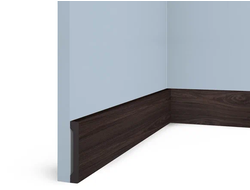 Плинтус B90V1 BR395 ПОЛИСТИРОЛ HI WOOD 90мм х 14мм х 2,7м.