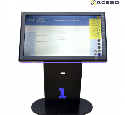 Терминал информационный «Tactile-VERT-1(43)D», горизонтальный, с тактильным управлением, со стандарт
