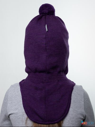 Шапка-шлем 23101-04 с утеплителем, хб подклад, фиолетовый 48-50
