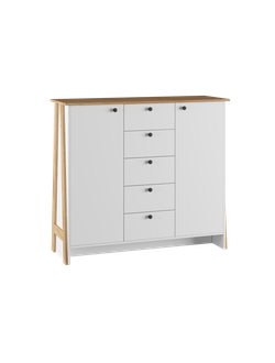 Теодора Тумба 2Д5Я ПВШ Белый/Дуб крафт