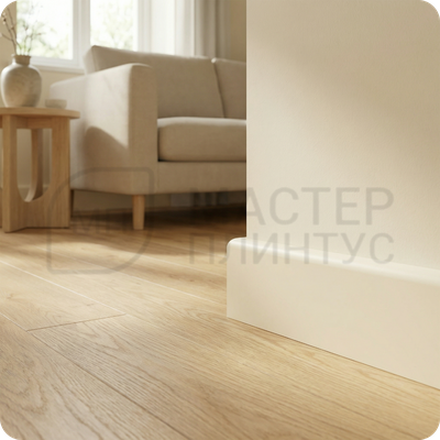 Плинтус МДФ TeckWood 80х10х2150 мм. RAL 9010