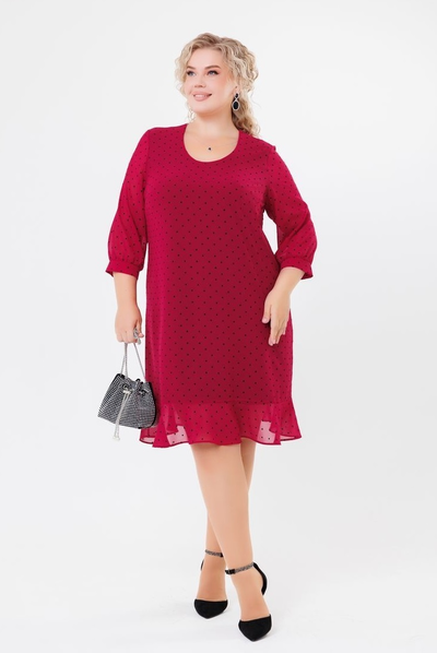 Платье шифон 172599 бордо 54,56,62,64р Sale