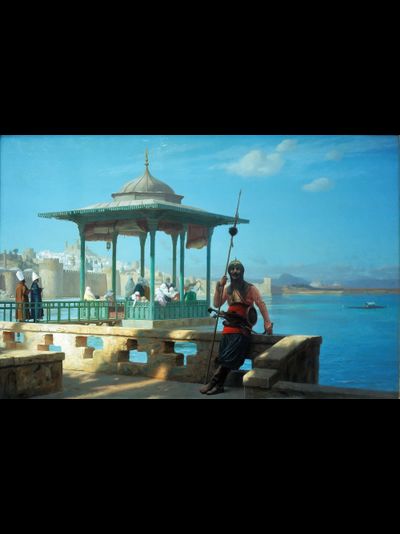 Картина обогреватель, репродукция Жан-Леона Гарем в беседке