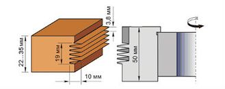 Ножи для сращивания ламелей 22-35 мм
