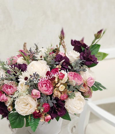 Композиция для интерьера из искусственных цветов - Каролина № МС016 - можно купить