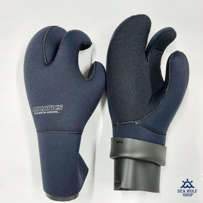 Рукавицы неопреновые 7мм AQUATICS 3х-палые AQ235-10 с/т р.XL