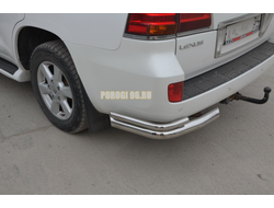 Защита заднего бампера "уголки" d76/42 для Lexus LX 570 (2007-2012)