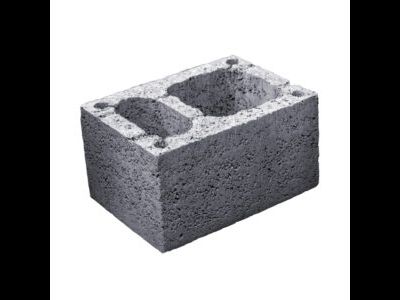 Дымоход с вентиляционным каналом из керамзитобетона, 310*450*240 мм