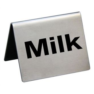 Табличка "Milk"  50*40 мм. горизонтальная, нерж. /1/