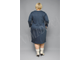 Красивое теплое платье Арт. 2264 (Цвет джинсовый синий) Размеры 54-60