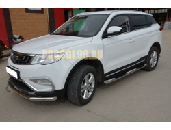 Защита переднего бампера d60 для Geely Atlas 2018-