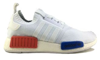 ADIDAS NMD R1 Primknit Белые с цветными вставкам (36-44) Арт. 259F-A