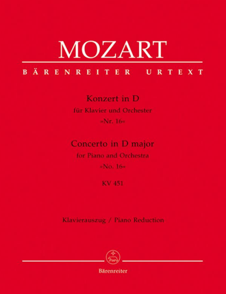 Mozart. Konzert №16 D-Dur KV451 für Klavier und Orchester für 2 Klaviere