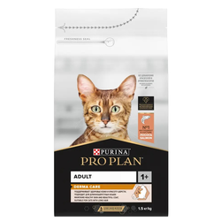 Pro Plan (Про План) Derma Care Сухой корм для здоровья шерсти и кожи взрослых кошек с лососем, 1,5 кг