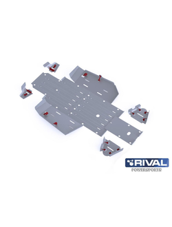 Защита UTV Rival 444.2112.1 для HONDA Pioneer 500 2015- (Алюминий) (1020*610*250)