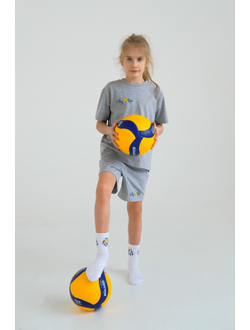 ТРЕНИРОВОЧНЫЙ КОСТЮМ VOLLEYLIFE СЕРЫЙ МЕЛАНЖ детский (130-150 см)