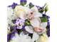 Букет из 3 роз, хризантем, эустомы, орхидей в крафт бумаге