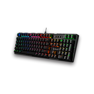 клавиатура проводная A4TECH BLOODY B750N DESTINY LIGHT STRIKE GAMING MECHANICAL GREEN SWITCH NEON