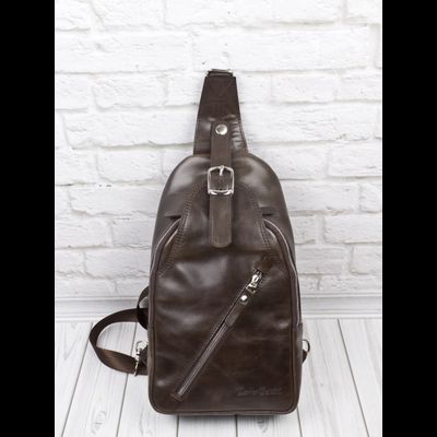 Кожаный кросс-боди рюкзак Crespino brown (арт. 
3106-52)