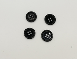 Пуговица, черная, 4 отверстия, 20 мм, арт. 40001
