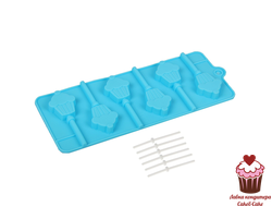 Форма для леденцов силиконовая "Кекс"