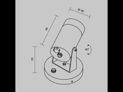 Настенный светильник (бра) Scope, O025WL-01B