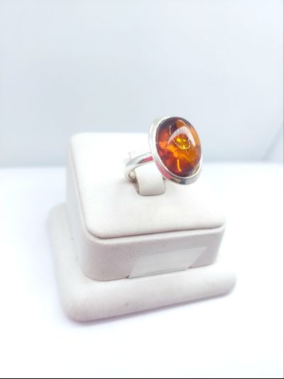 Кольцо "Коньячный овал"