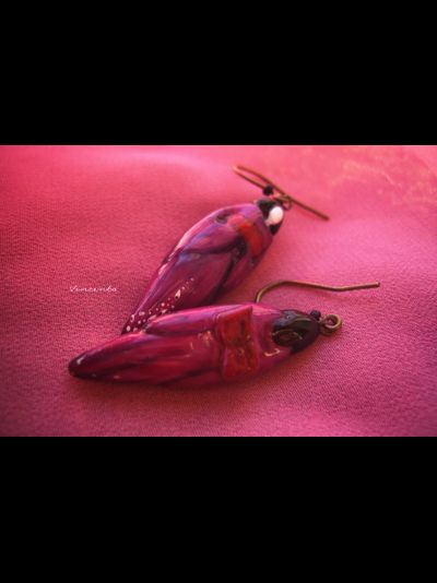 &quot;Вальс магнолии&quot;, комплект украшений из фарфора (серьги и подвеска)