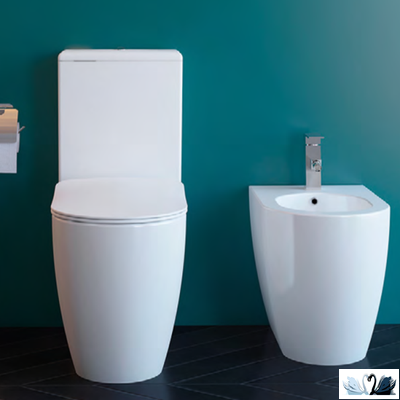 Унитаз-биде Creavit Free FE360.000, в комплекте с бачком MA410.000, напольный, приставной