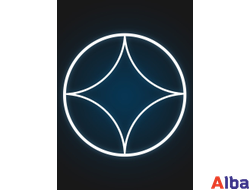 Световое панно Ромб в круге