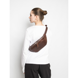 Кожаная поясная сумка Atessa Premium brown (арт. 
7009-53)