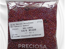 Гранатовый непрозрачный бисер