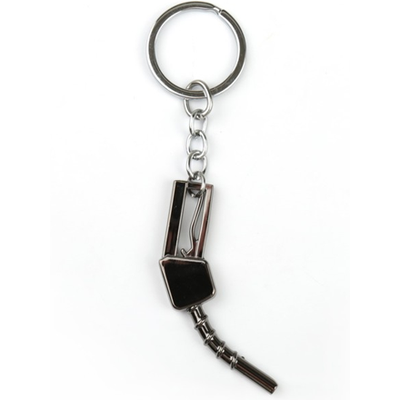 Брелок «Пистолет бензобака» металл, ХРОМ/ТЁМНЫЙ