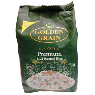 РИС БАСМАТИ БЕЛЫЙ НЕПРОПАРЕННЫЙ (RICE BASMATI WHITE) GOLDEN GRAIN) 1 кг