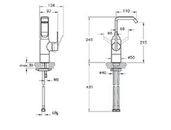 Смеситель для раковины-чаши, медь, VitrA Suit, A4276529