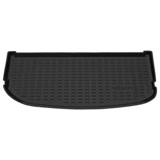 Коврик в багажник пластиковый (черный) для Hyundai Polisad 7 мест (18-Н.В.)  (Борт 4см)