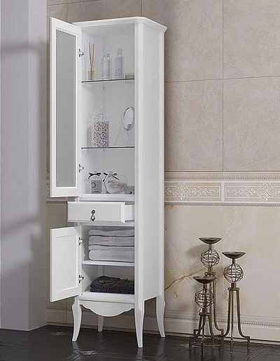 Пенал Opadiris Лоренцо 45 белый без патины, левый