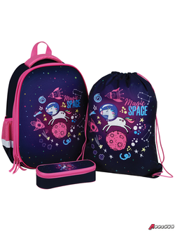 Ранец ArtSpace School Friend "Unicorn" 39*30*18см, 2 отделения, 2 кармана, анатомическая спинка, пенал, мешок для обуви. Uni_17747