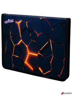 Папка для труда на молнии ЮНЛАНДИЯ А4, 1 отделение, откидная планка, органайзер, «Volcano split». 273394