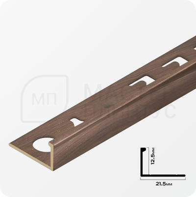 Профиль L-образный латунный 10 мм NEEXY PVL02-04 ANTBL Антик бронза светлая 2.7 м