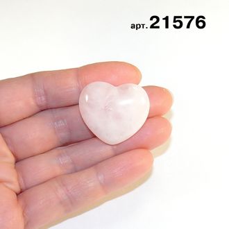 Розовый кварц натуральный (сердце) арт.21576: 11,8г - 25*28*11мм
