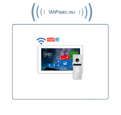 FREEDOM 10 FHD WIFI KIT - комплект из 10" сенсорного Full HD WIFI монитора и вызывной панели, с DVR (Tuya/Smart Life)
